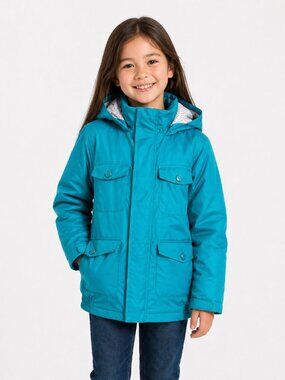 Girls BURTON Dryride MD Teal Ski Snowboard Hooded Jacket Small